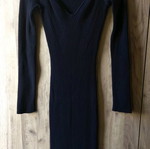 H&M ribbed dress black like new, size M