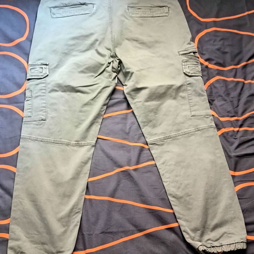 Cargo pants Pop air and Pull n Bear XL like new, blue and green
