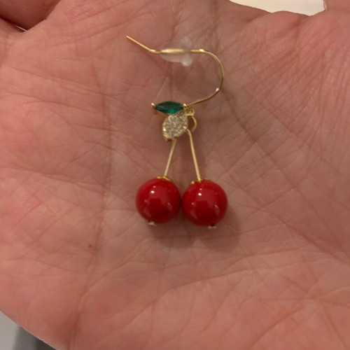 Cherry earrings new, cherry-shaped