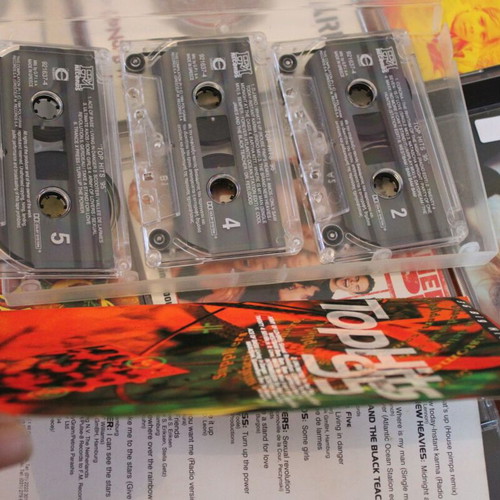 Music cassettes used, assorted songs, full pack
