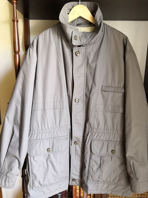 Marson Sportswear men's grey winter jacket with beige check lining, size 54