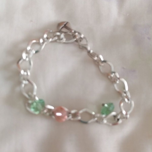 Steel bracelet with stones