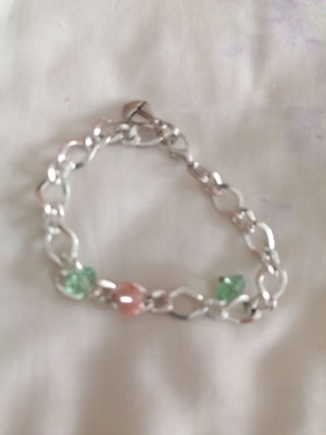 Steel bracelet with stones