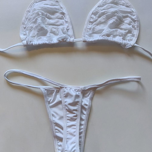 Bikini super sexy string white size XS new