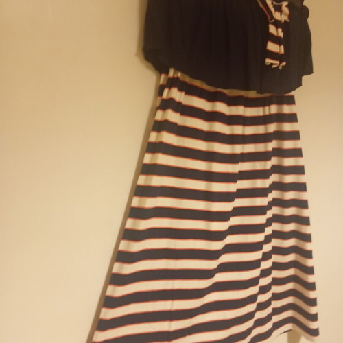 Regalinas dress size S like new, navy and white stripes