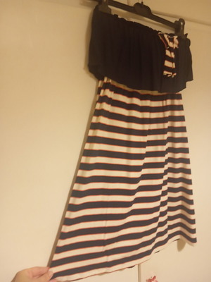 Regalinas dress size S like new, navy and white stripes