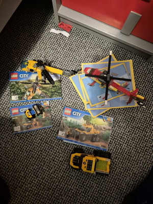 Lego used, 3 sets with instructions, missing pieces