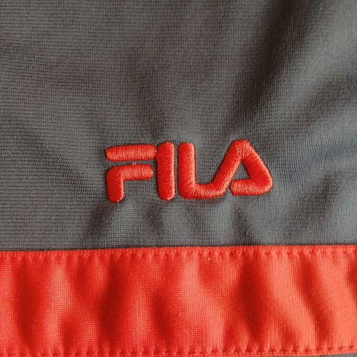 Fila men's track jacket like new, gray with orange details, XL
