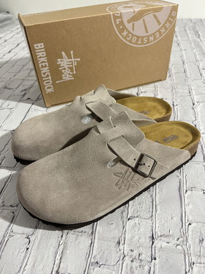 Stussy Birkenstock sneakers size 45, grey beige
