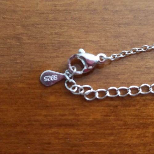 Silver necklace with hearts new, ideal gift