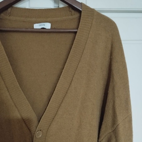 Jules men's mustard wool cardigan used, size XXL