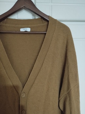 Jules men's mustard wool cardigan used, size XXL