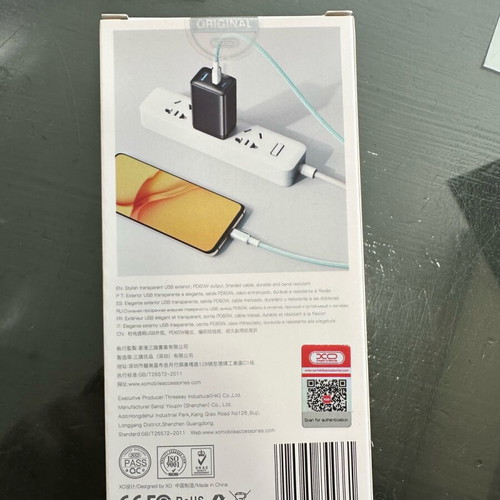 XO NB-Q250B 60W Type-C to Type-C Charging Cable 1m new