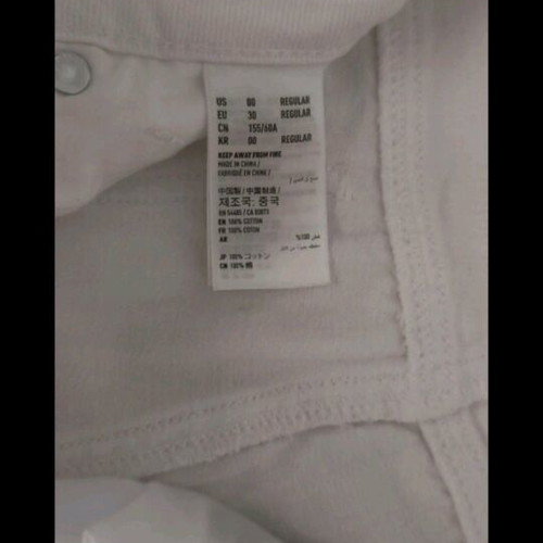 American Eagle jeans used, white, size XXXS