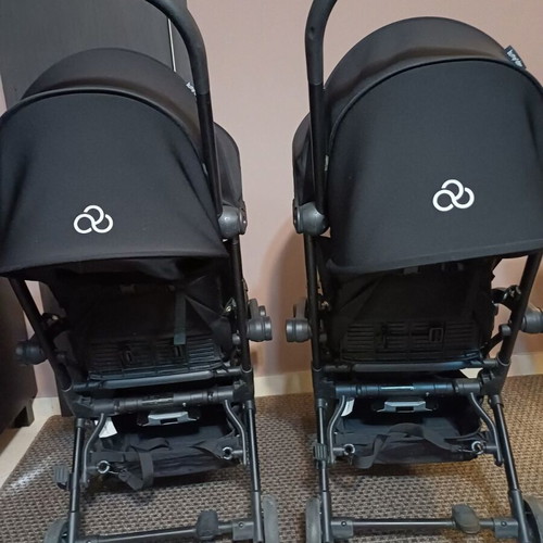 Bumprider Connect 2 Black - Pink Twin Stroller Set