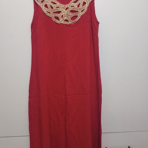 Coral dress one size like new, long