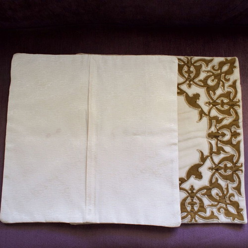 Pillow covers with velvet design, set of 2, like new