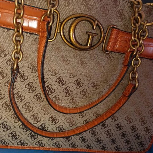 Guess handbag like new, beige and orange
