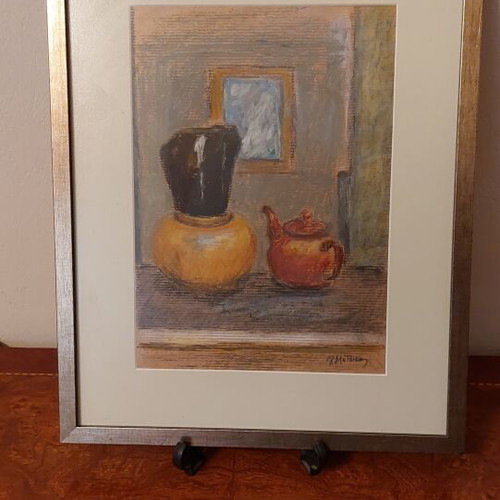 Painting by Christos Mitsikas Still Life Pastel used