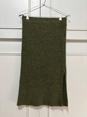 Pieces knitted midi skirt medium like new, green