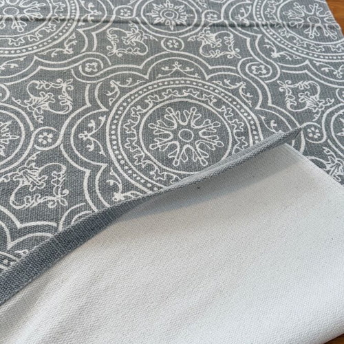 H&M Home Cotton Rug 100% Cotton 140 x 200 Gray White Used