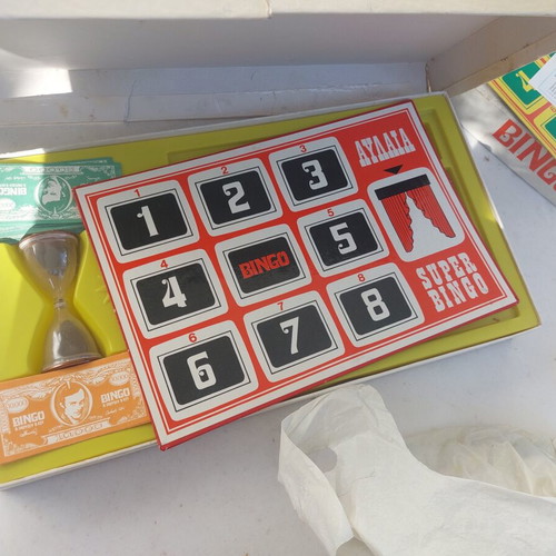 Super Bingo and Bingo board games used, 70s 80s