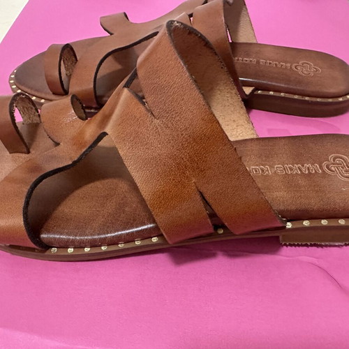 Makis Kotris leather sandals like new, size 37, beige