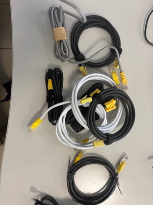 Network and telephone cables new, 9 RJ45 and 11 RJ11