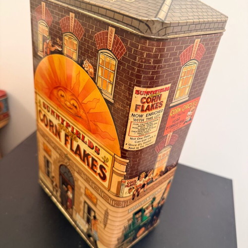 Cornflakes metal tin vintage used with promotional design