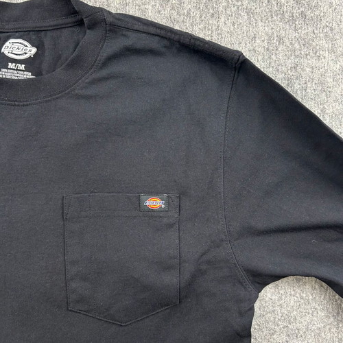 Dickies Black Long Sleeve Pocket Tee Medium, 100% Cotton