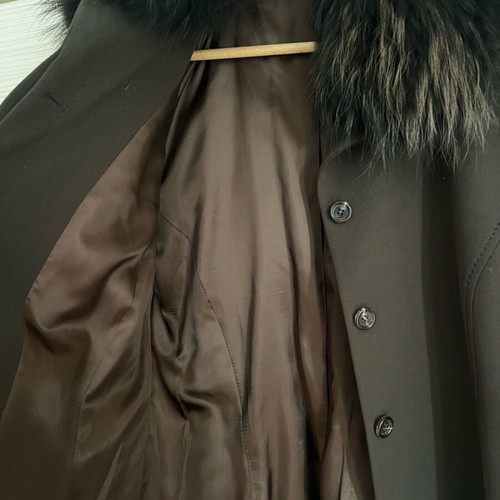 Seventy fur jacket brown size Small new