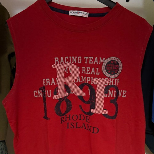 Rhode Island Racing Team Nord Star sleeveless shirt used, size L, red