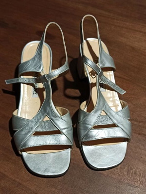 Bournazos sandals used, silver, size 37
