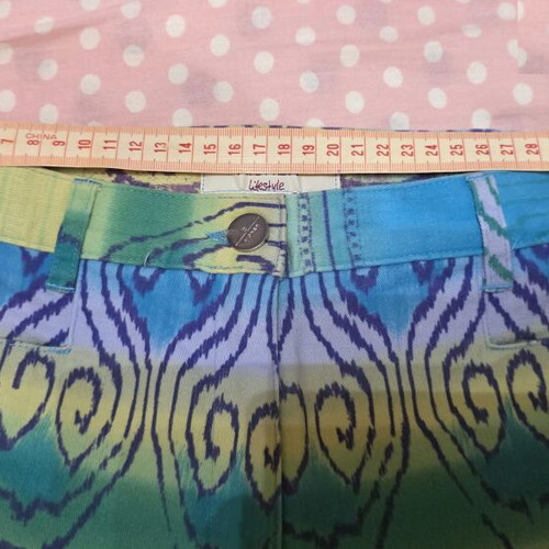 Aigner cotton high-waist cropped pants like new, multicolor, size S-M