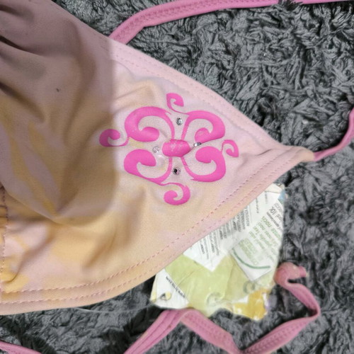 Women's swimwear set pink with fuchsia print new No XL