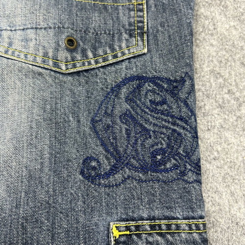 Vintage Y2K Quiksilver Allrounder Cargo Denim Used, Blue, W34