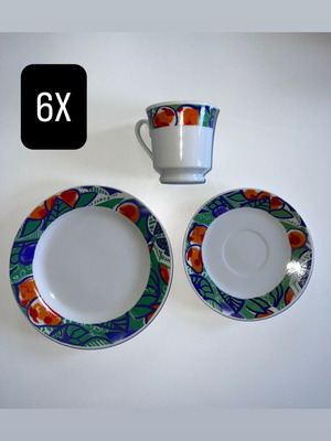 Porcelain plates and cups new