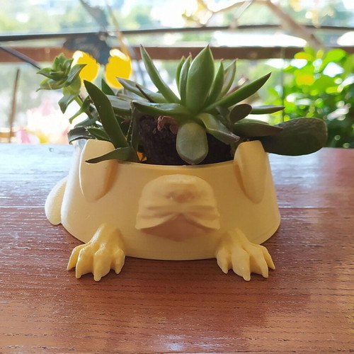 Decorative Pug dog 3D printed planter new
