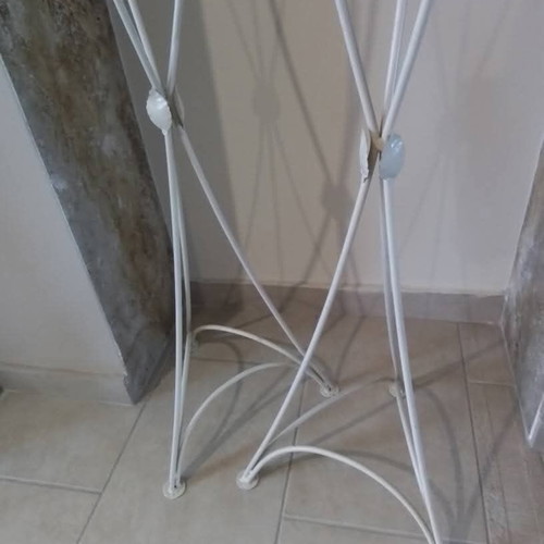 Κηροστάτες μεταχειρισμένοι, σετ 4 σιδερένιοι ύψους 1,25 εκ.