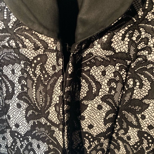 Formal jacket new with lace detail, black and white