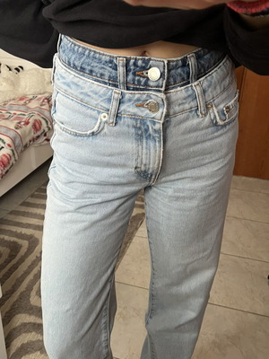 Pull & Bear denim jeans like new, blue and turquoise, size XXS