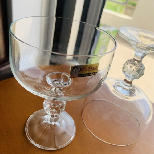 Bohemia Crystal Claudia champagne or dessert glass like new, 200ml