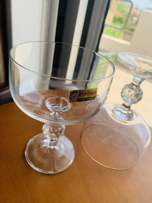 Bohemia Crystal Claudia champagne or dessert glass like new, 200ml