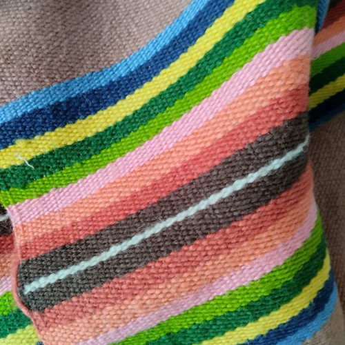 Handwoven throw used, size 185x130 cm