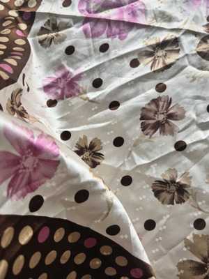 Satin scarf used, multicolored