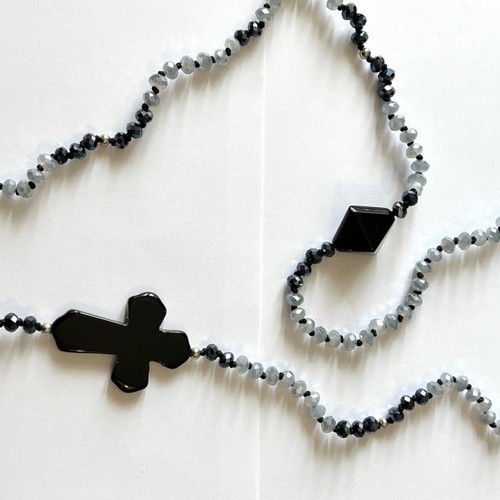 Necklace with stones new Bella, 80 cm length