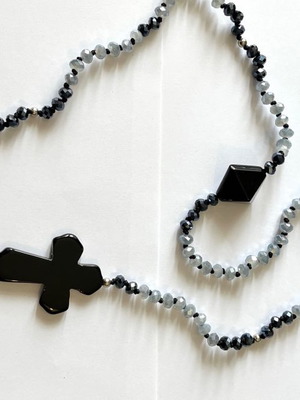 Necklace with stones new Bella, 80 cm length