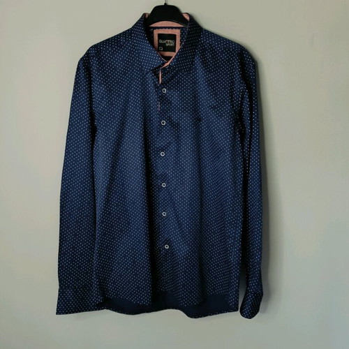 Quattro Sport men's shirt XL like new, blue with micro pattern