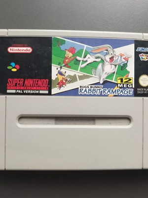 Nintendo SNES παιχνίδι Bugs Bunny Rabbit Rampage μεταχειρισμένο, λειτουργεί κανονικά
