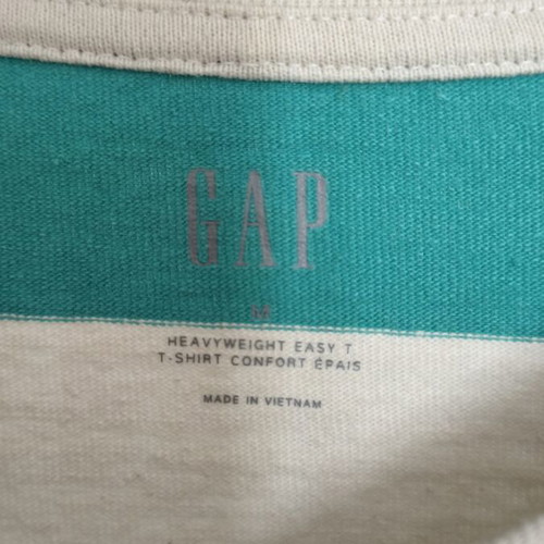 Gap heavyweight T-shirt medium size like new, white and turquoise